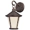 Westinghouse Fixture Wall Outdoor LED 8.5W Darcy, Victorian Brnz Amber Frosted Glass 6204100 - alternate 1